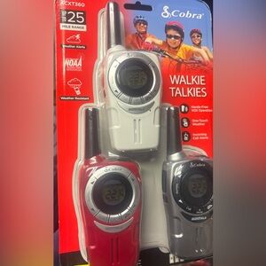 Cobra 25 Mile Range Family Walkie Talkies W/NOAA Weather Alert System!!